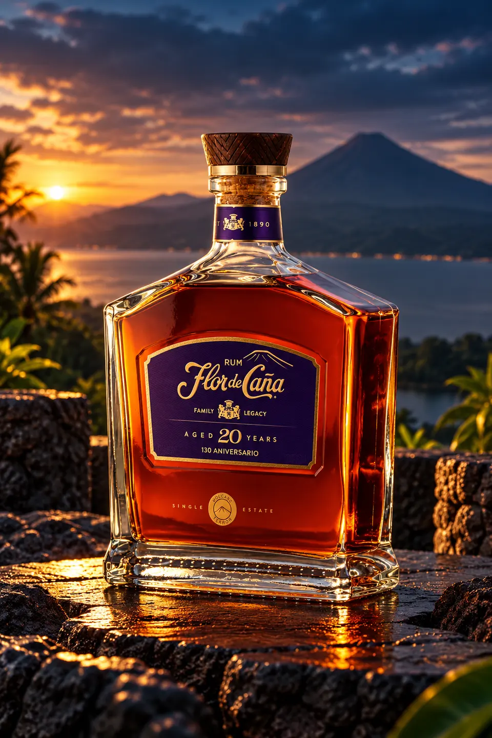 Botella Flor de Caña 130 Aniversario