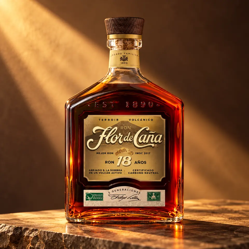 Flor de Caña 18 · 750 ml — fotografía de producto