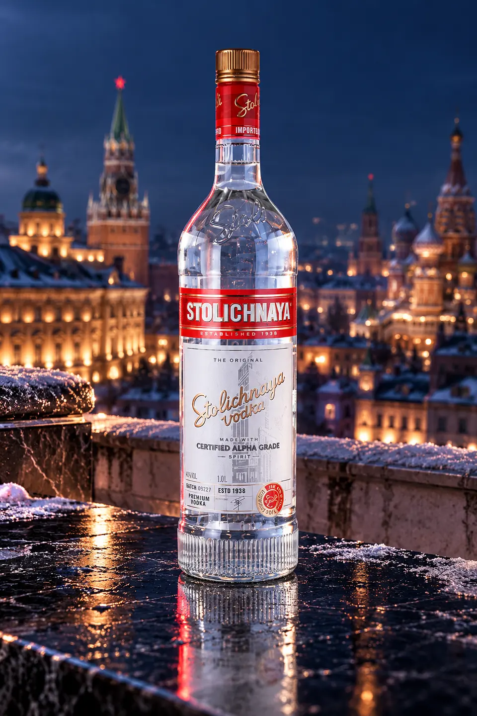 Stolichnaya · 1 litro — fotografía de producto